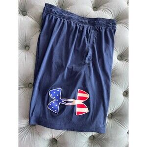 Under Armour Shorts Medium USA American Flag Logo Mens